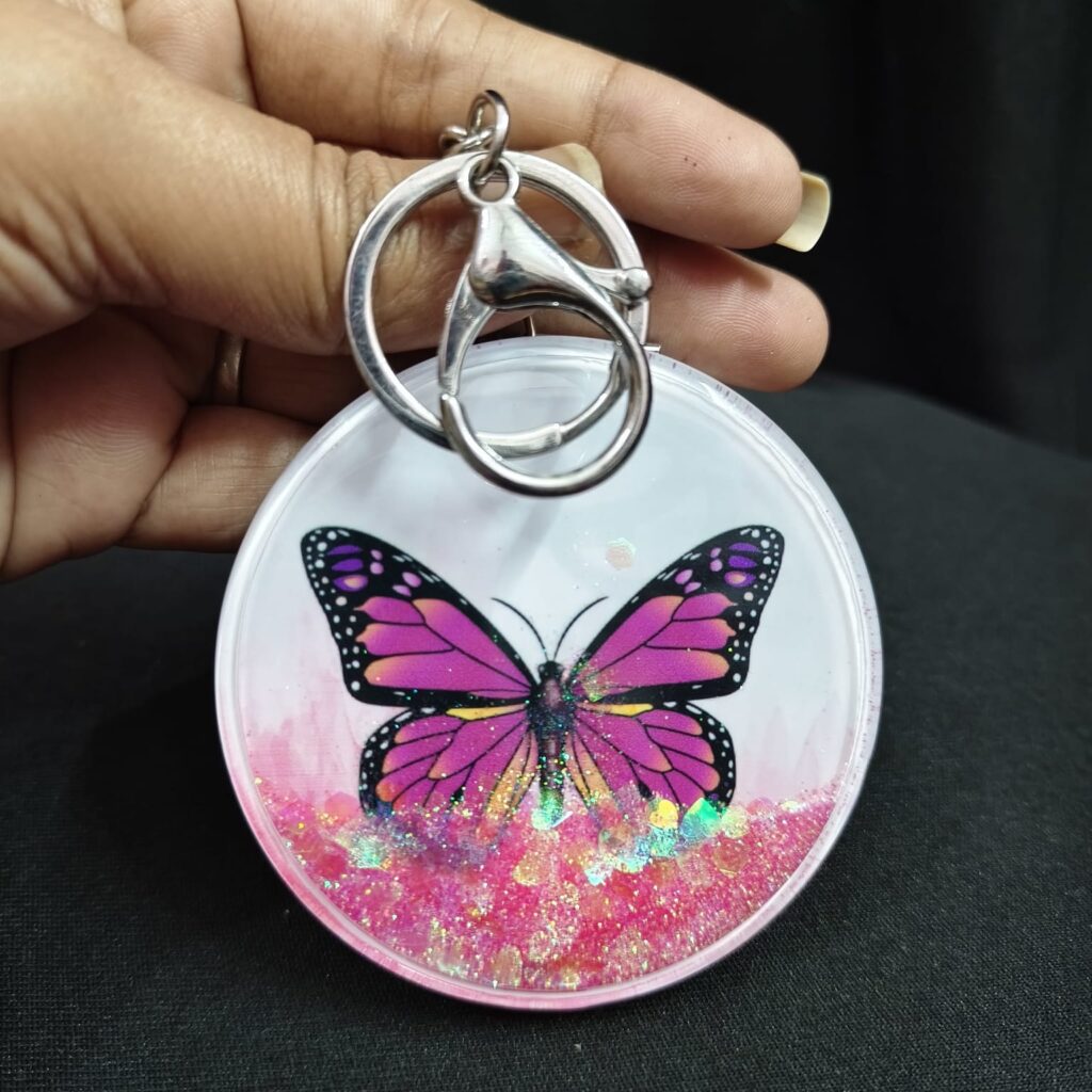 Butterfly Mirror Keychain.. Big Size