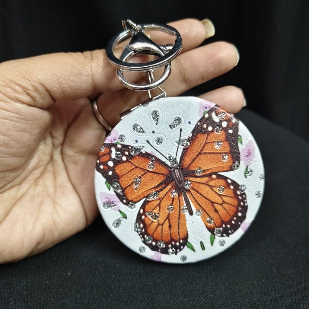 Butterfly Mirror Keychain.. Big Size