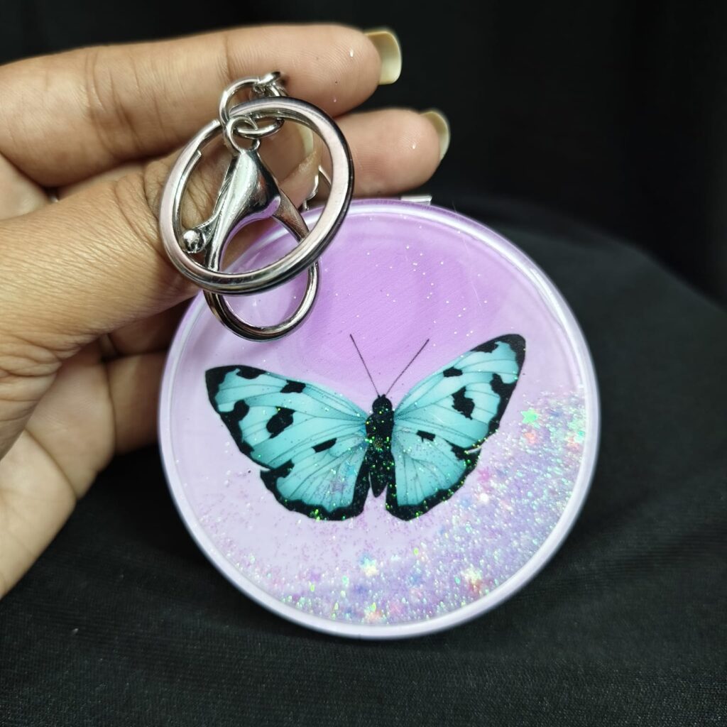 Butterfly Mirror Keychain.. Big Size