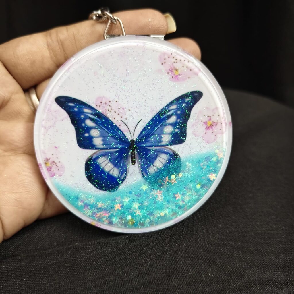 Butterfly Mirror Keychain.. Big Size