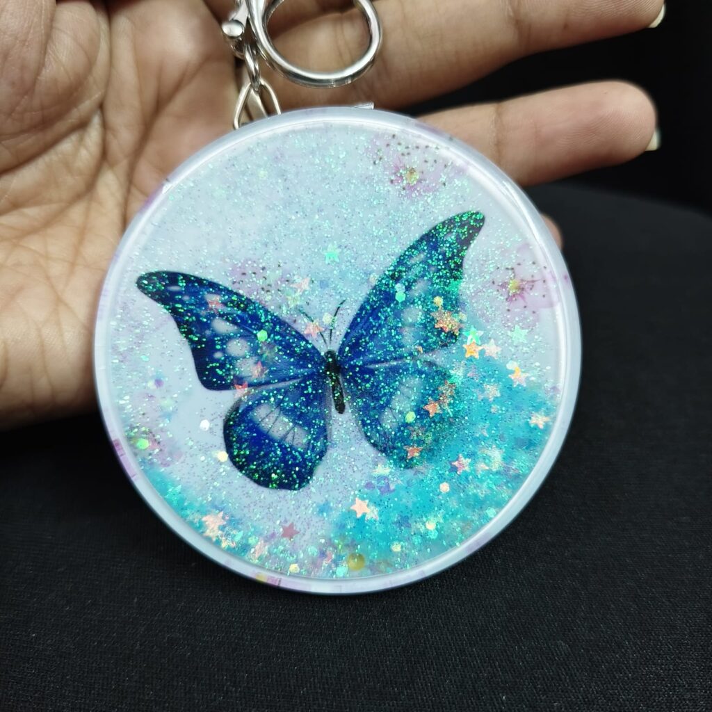 Butterfly Mirror Keychain.. Big Size