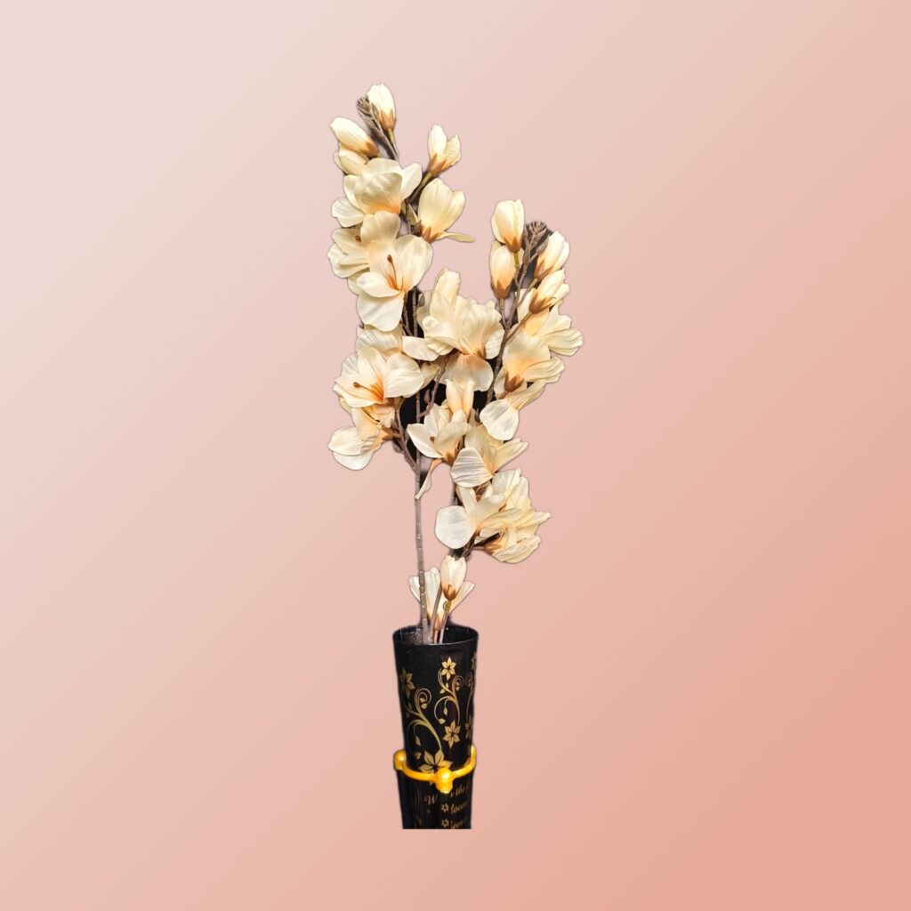 Artificial Long Gladiolus Stick.. 3.7ft Long.. Yellowish Peach