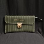 Mahira Queen Velvet Finish Money Purse.. Deep Green