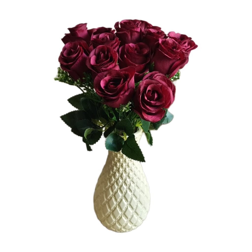 Artificial Rose on a Medium Long Stick… Maroon