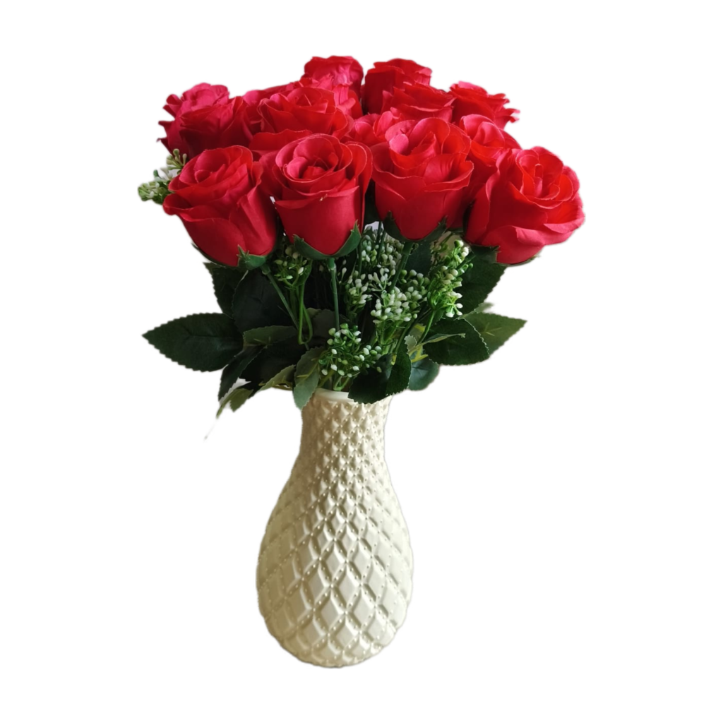 Artificial Rose on a Medium Long Stick… Red