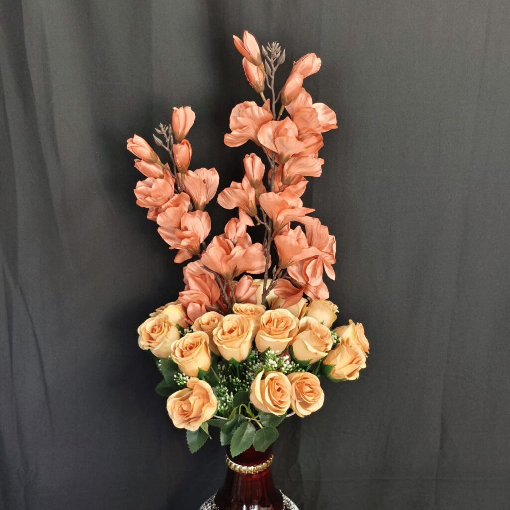 Floor Vase & Flower Combo.. 4ft Long