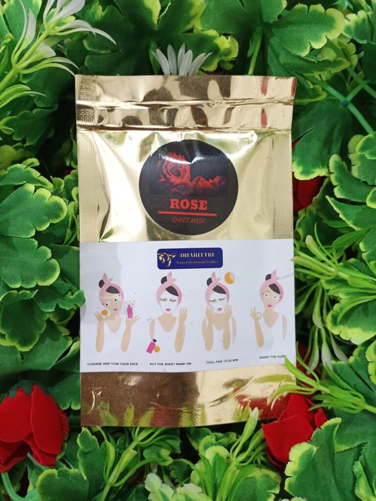 Dharittri Naturals Organic Rose Sheet Mask