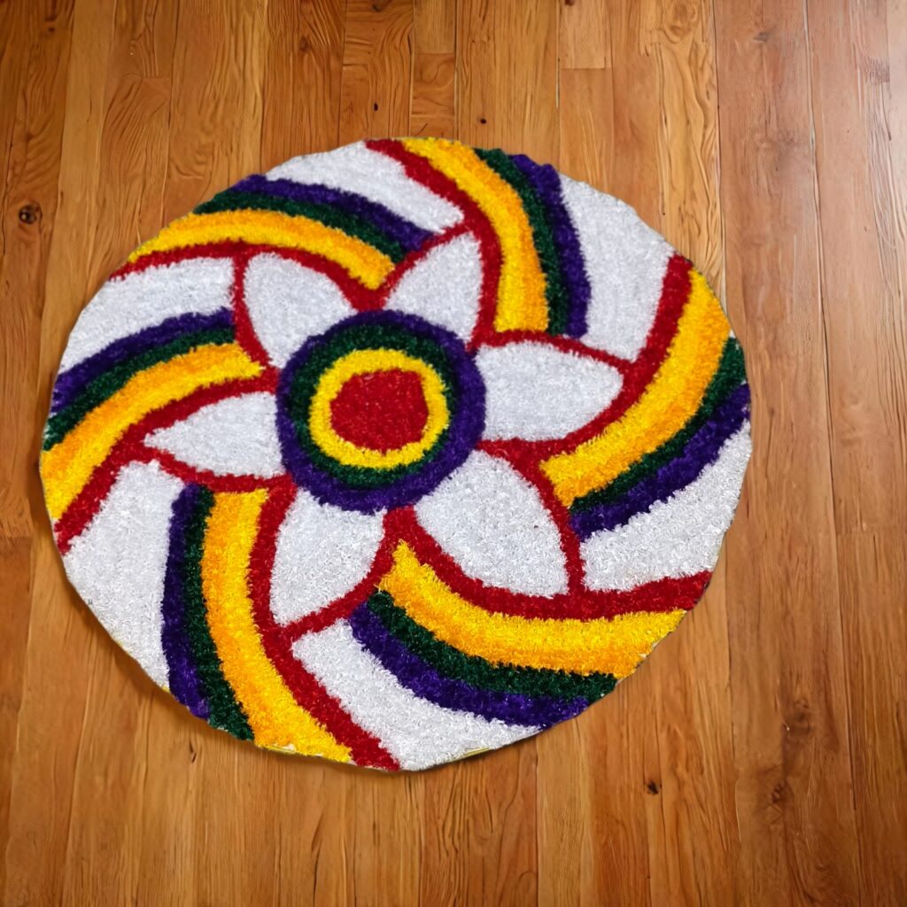 Floral Design… Rangoli Mat.. 1.5ft Round