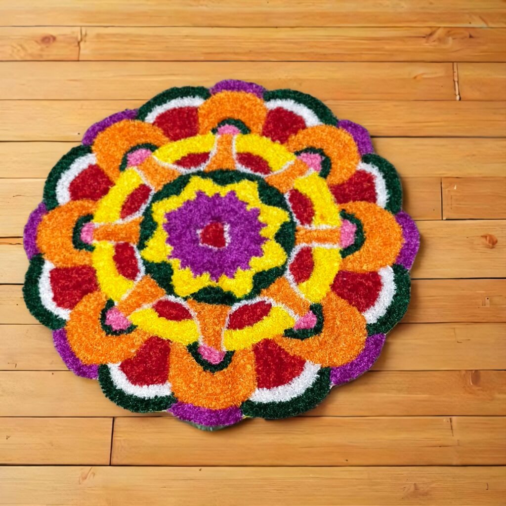 Floral Design… Rangoli Mat.. 1.5ft Round