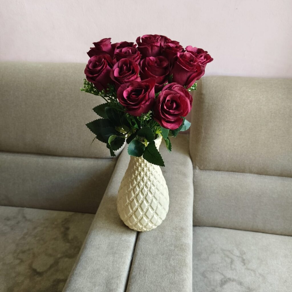 Artificial Rose on a Medium Long Stick… Maroon