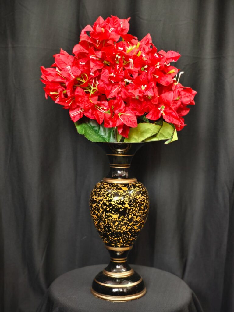 Bougainville Flower & Vase Combo.. 1.5ft