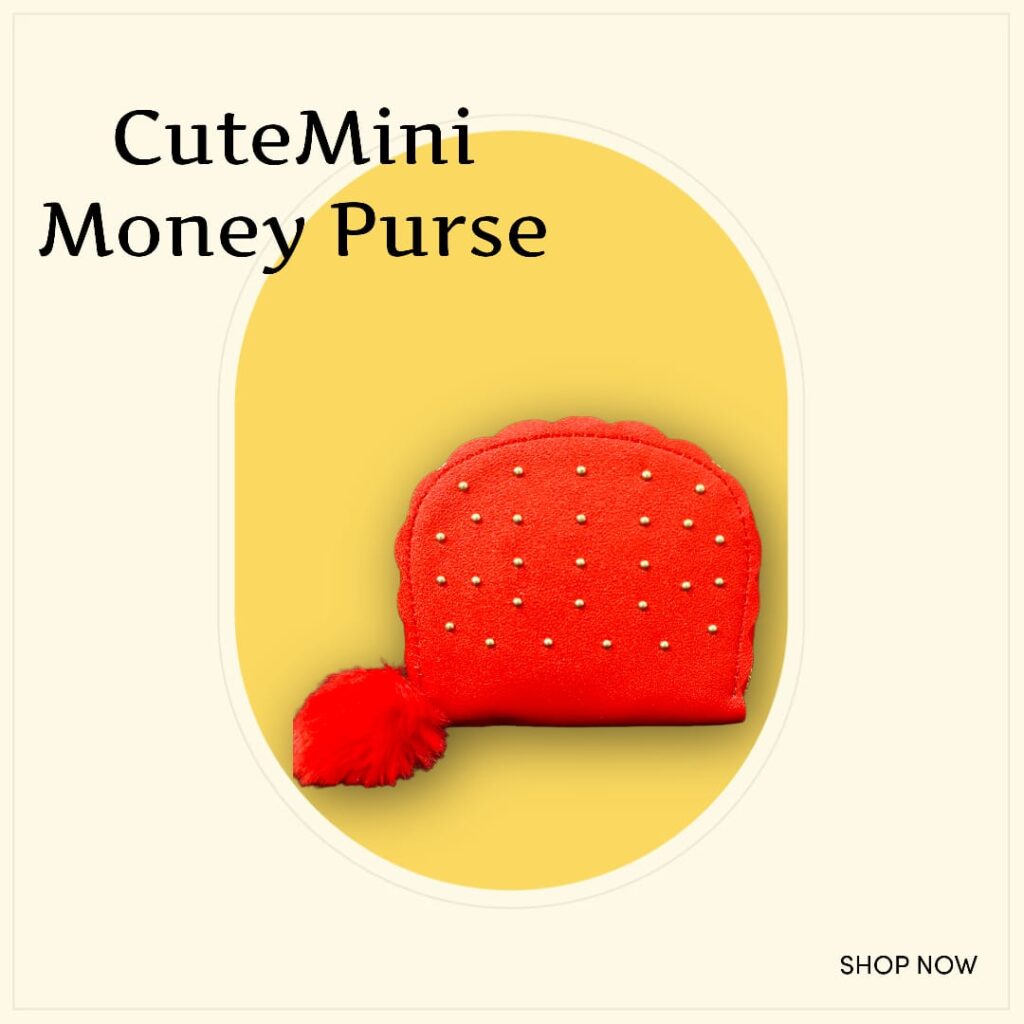 Hash Bag Cute Mini Money Purse.. Red