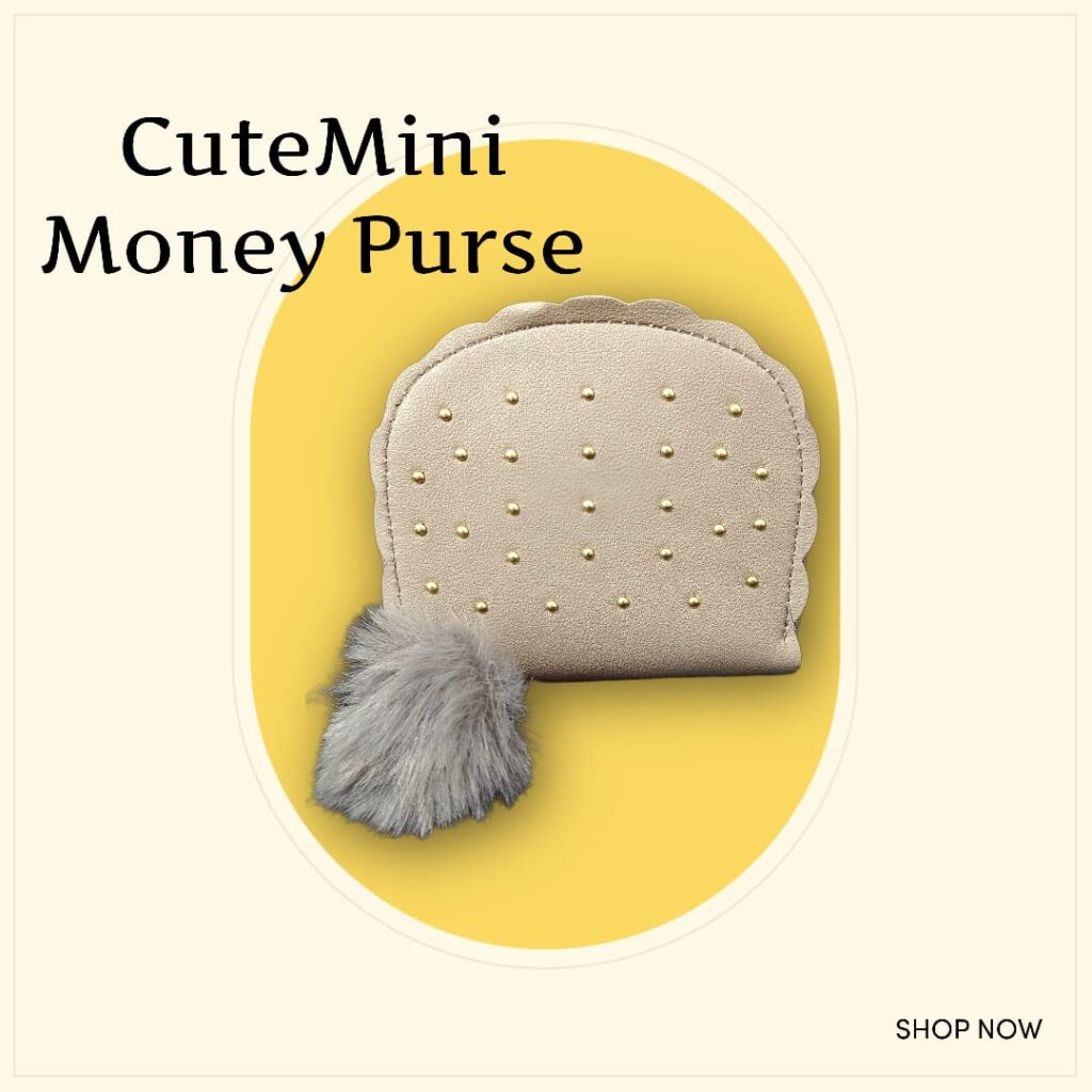 Hash Bag Cute Mini Money Purse.. Cream