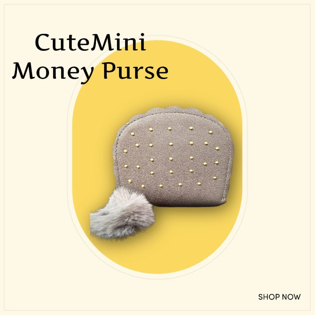 Hash Bag Cute Mini Money Purse.. Grey