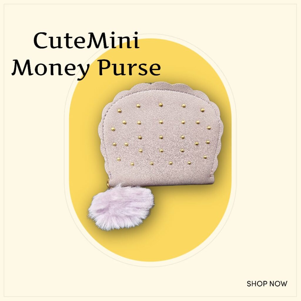 Hash Bag Cute Mini Money Purse.. Light Cream