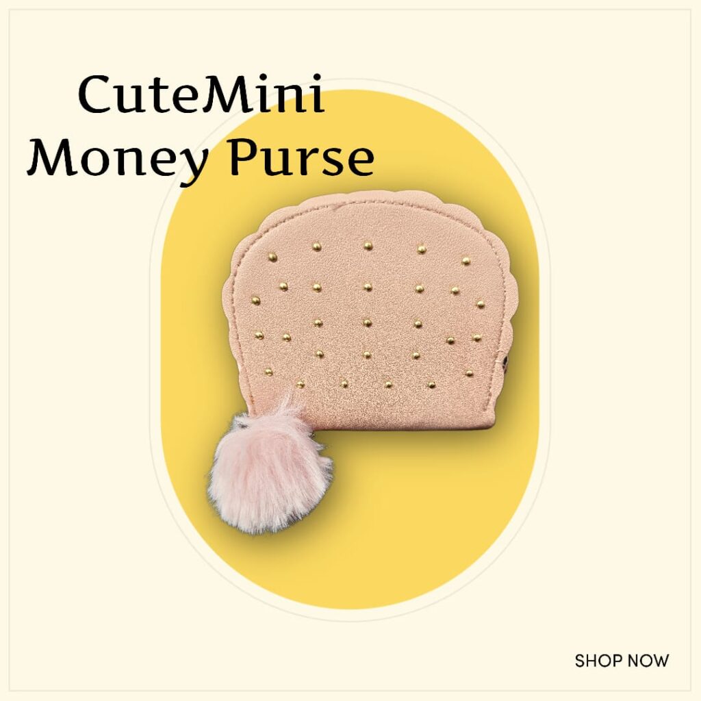 Hash Bag Cute Mini Money Purse.. Light Peach