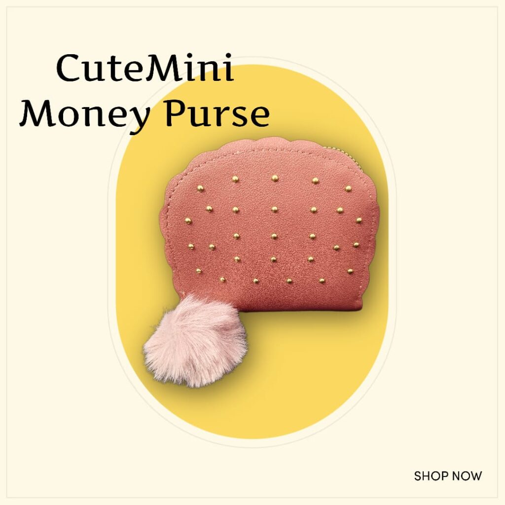 Hash Bag Cute Mini Money Purse.. Peach