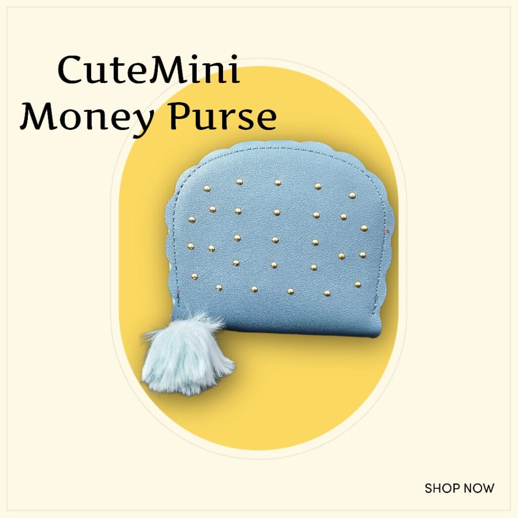 Hash Bag Cute Mini Money Purse.. Sky Blue