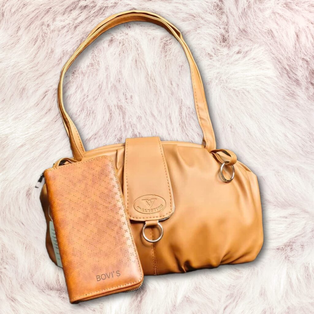 Handbag and Purse Combo… Milky Brown