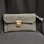 Mahira Queen Velvet Finish Money Purse.. Gray