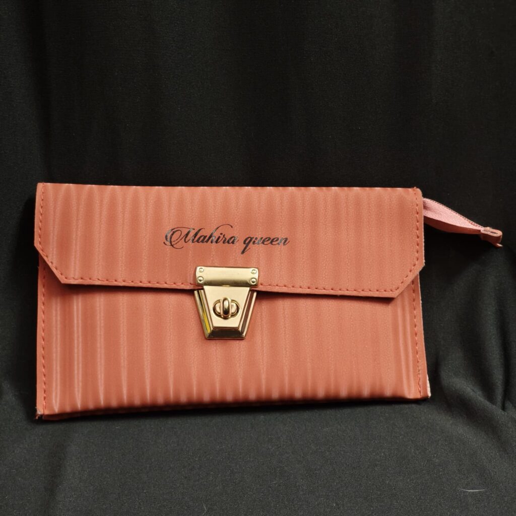 Mahira Queen Velvet Finish Money Purse.. Orange