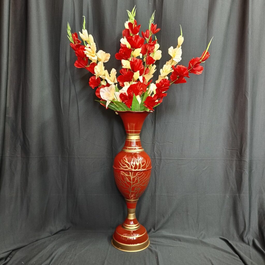 Floor Vase & Flower Combo.. 3.5ft Long