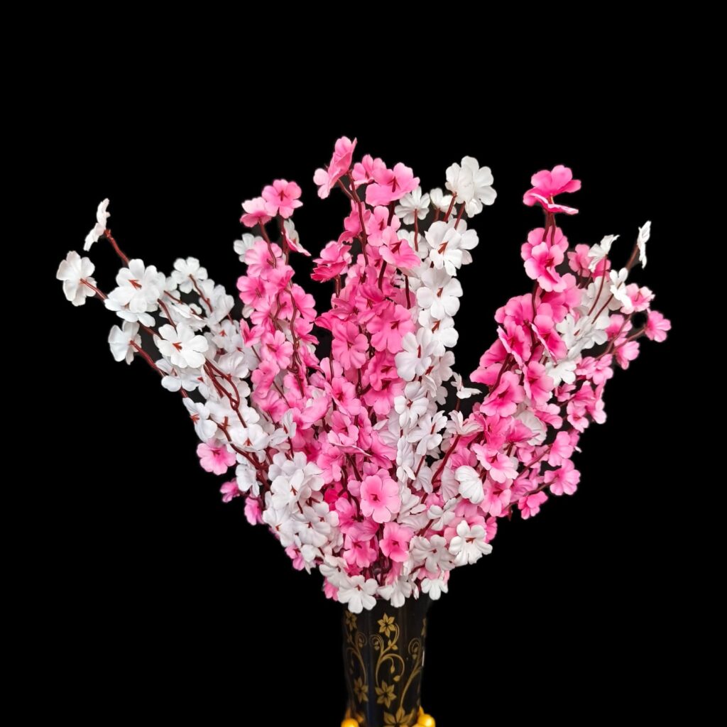 Artificial Flower…Tagari… Mid Long Stick… White & Pink Combo