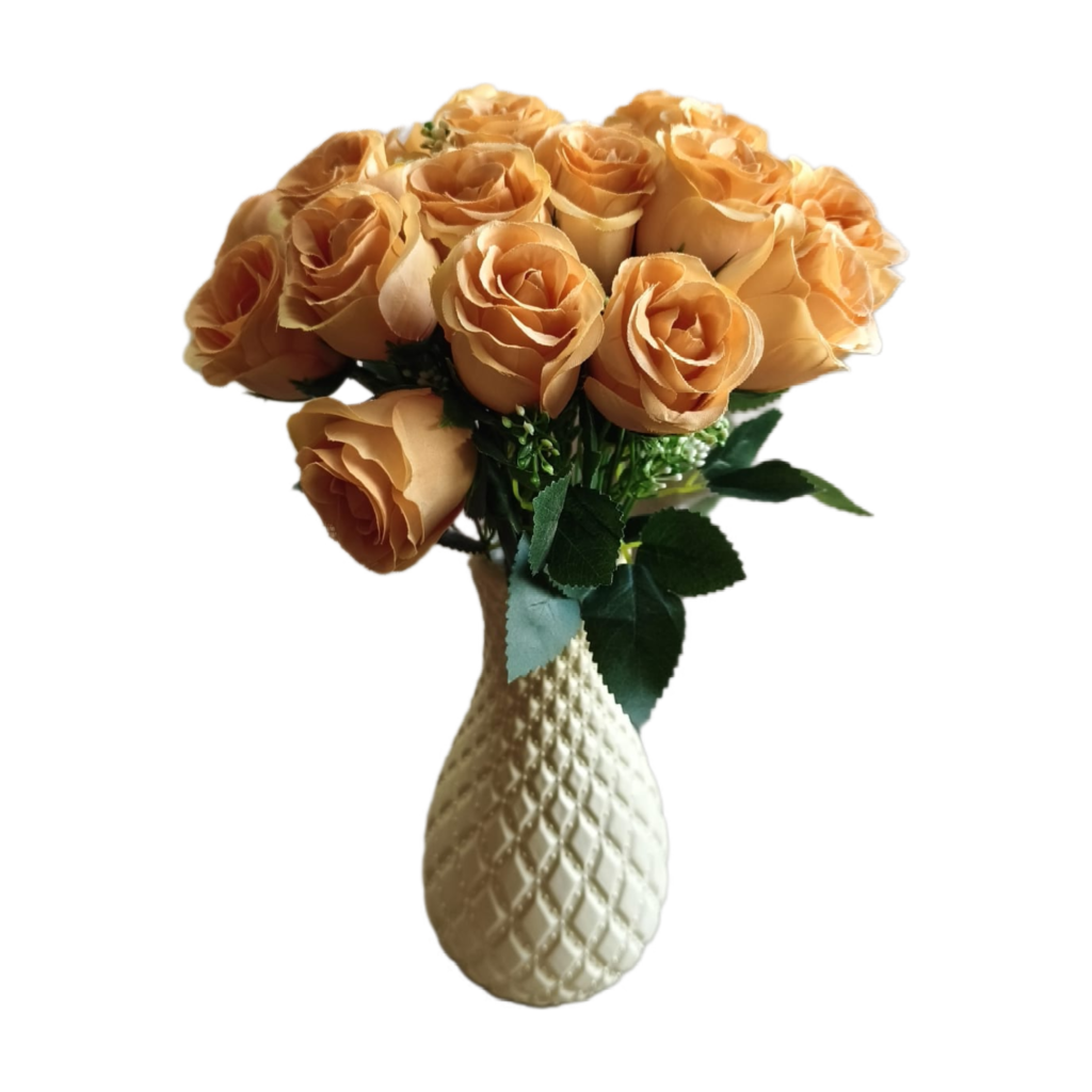 Artificial Rose on a Medium Long Stick… Peach