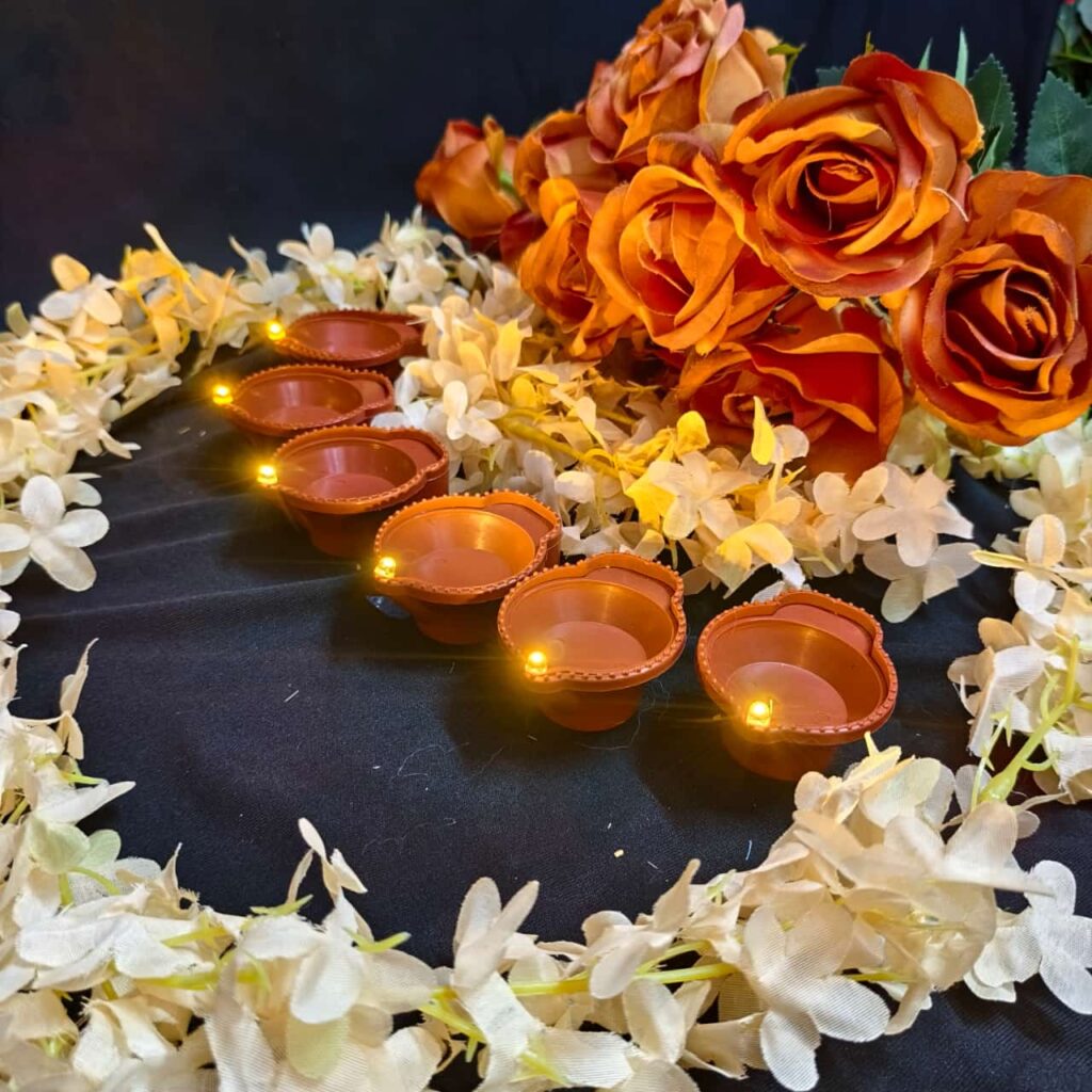 Diya Light.. Battery-Operated …Diya Light Set (Set of 6)