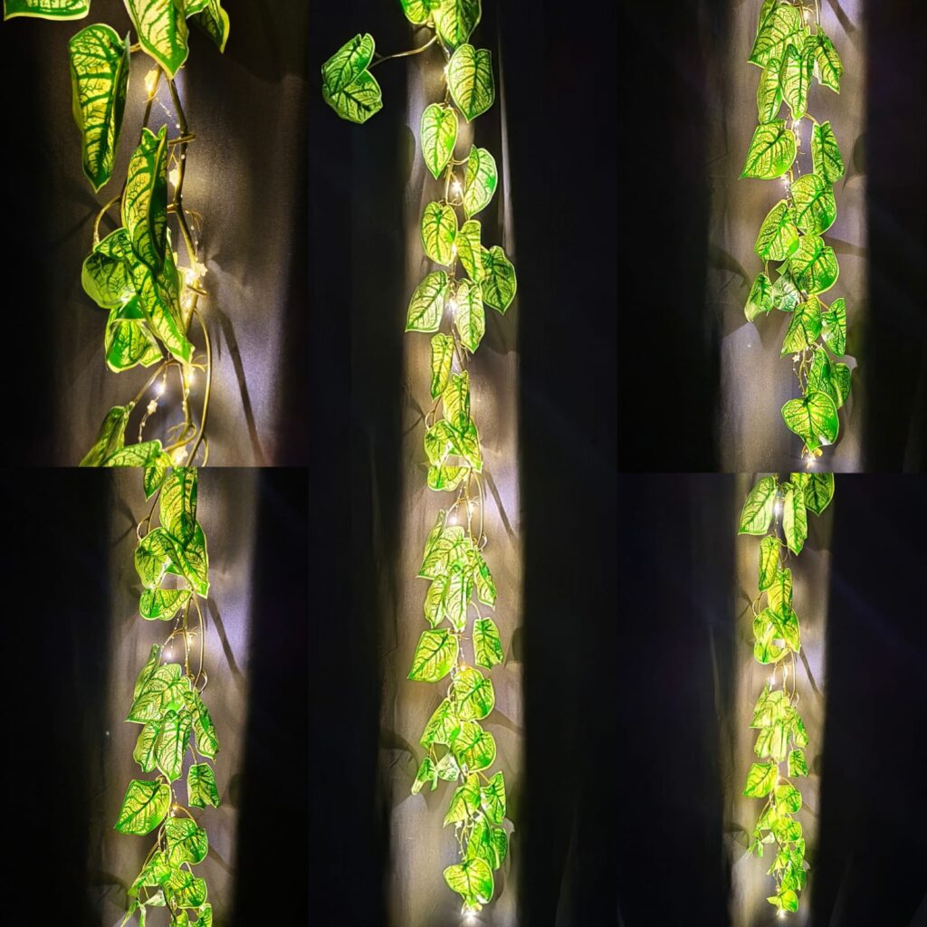 Light with Leaf Long Chain.. 5ft Long… Worm Light