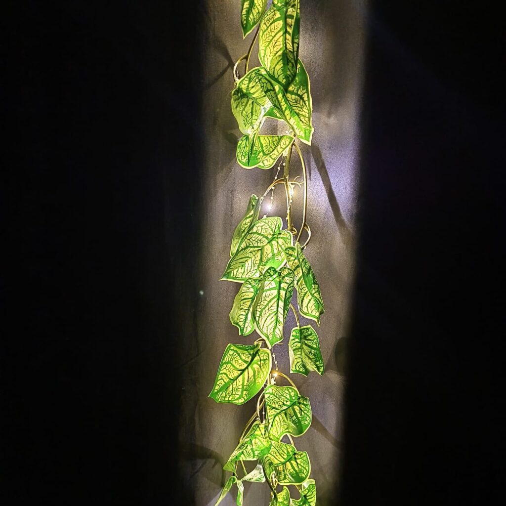 Light with Leaf Long Chain.. 5ft Long… Worm Light