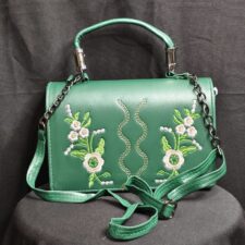 Box Bag Collection… Green.. Handbag… Long Sling