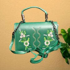 Box Bag Collection… Green.. Handbag… Long Sling